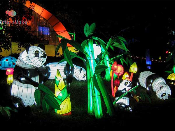 Panda Bear Troditional Festival Chinese Lanterns
