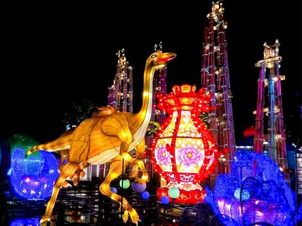 Spring Festival Dinosaur Chinese Lantern Lights
