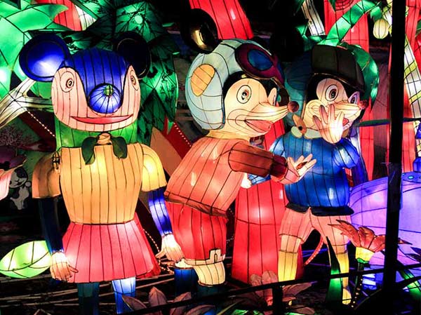Animation Character Chinese Lantern Light Festival